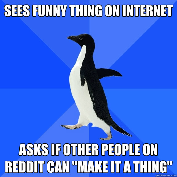 Sees funny thing on Internet Asks if other people on Reddit can 