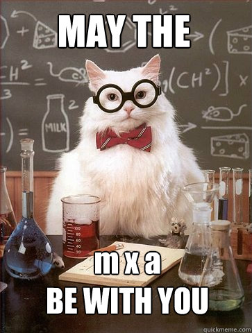 MAY THE m x a 
BE WITH YOU  Science Cat