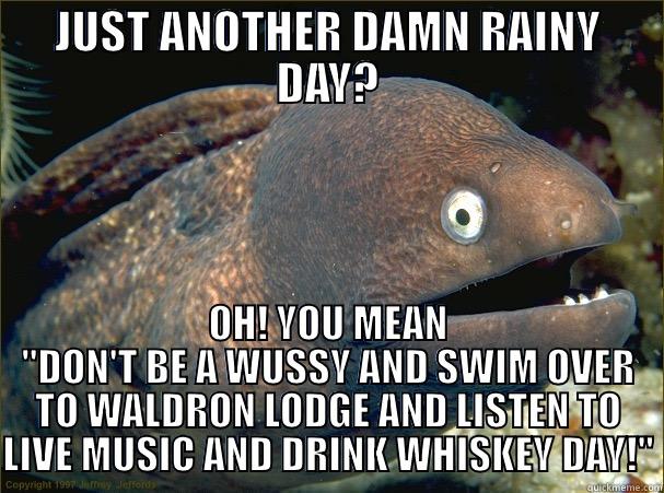 RAINY DAY MEME - JUST ANOTHER DAMN RAINY DAY? OH! YOU MEAN 