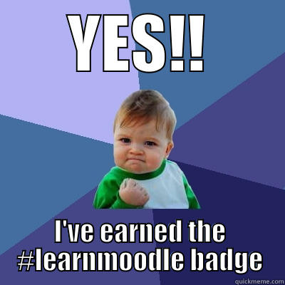 YES!! I'VE EARNED THE #LEARNMOODLE BADGE Success Kid