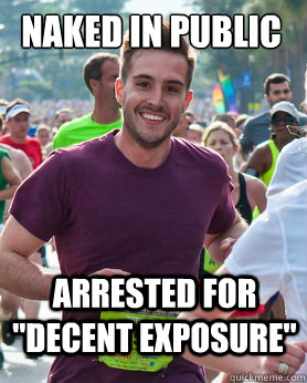 Naked in public arrested for 