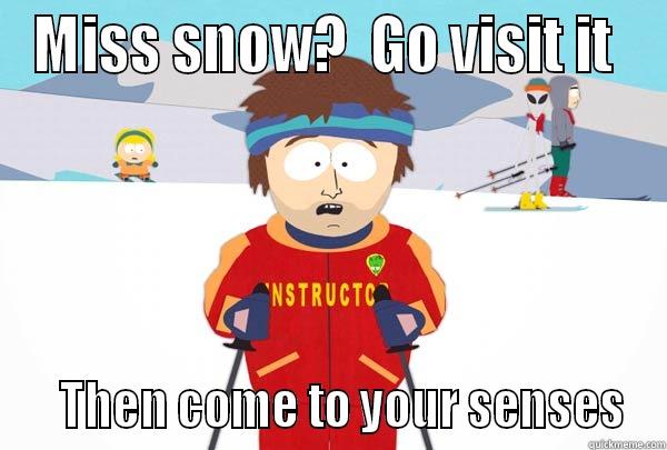 MISS SNOW?  GO VISIT IT     THEN COME TO YOUR SENSES Super Cool Ski Instructor
