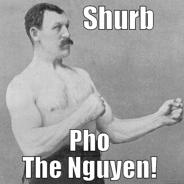            SHURB PHO THE NGUYEN! overly manly man