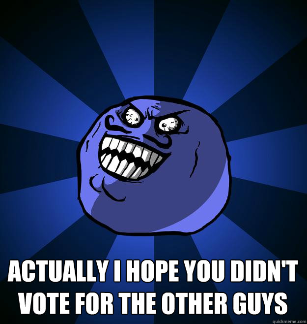 Actually I hope you didn't vote for the other guys - Actually I hope you didn't vote for the other guys  Misc