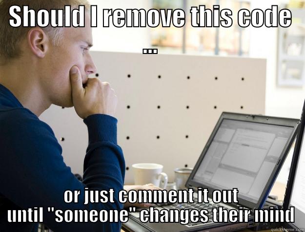 SHOULD I REMOVE THIS CODE ... OR JUST COMMENT IT OUT UNTIL 