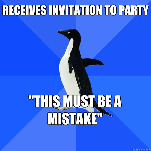 Receives invitation to party 