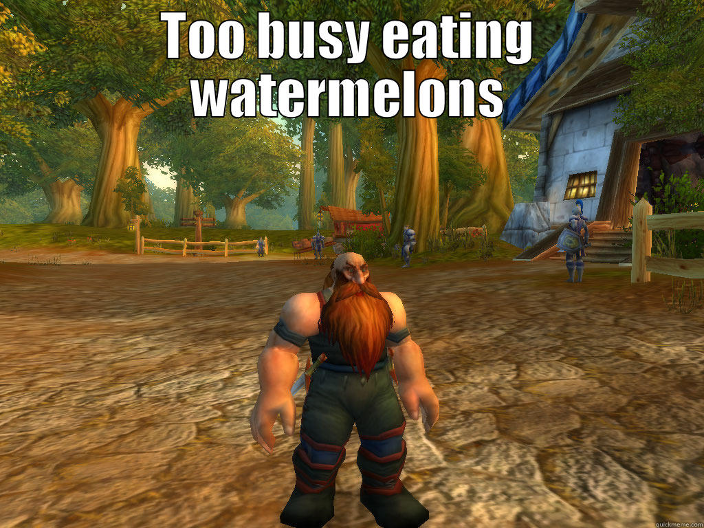 TOO BUSY EATING WATERMELONS  Gorilla Man