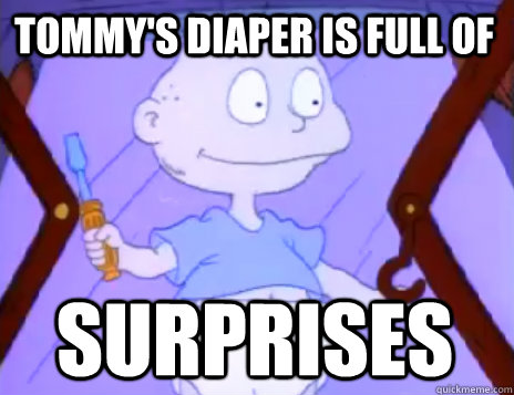 Tommy's diaper is full of surprises  Tommy Pickles Breaks Free