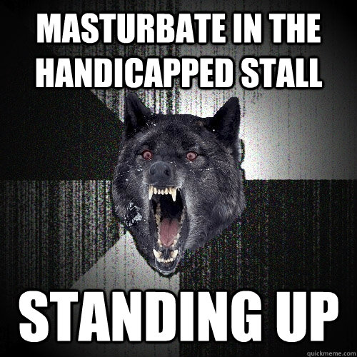 masturbate in the handicapped stall standing up  Insanity Wolf