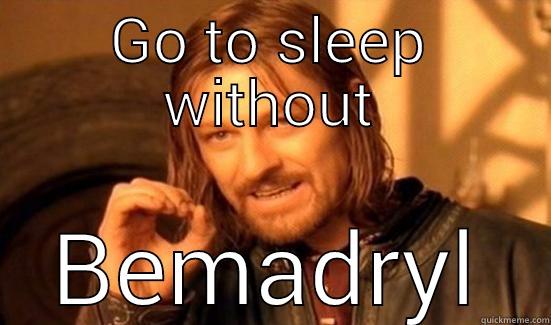 GO TO SLEEP WITHOUT BEMADRYL Boromir