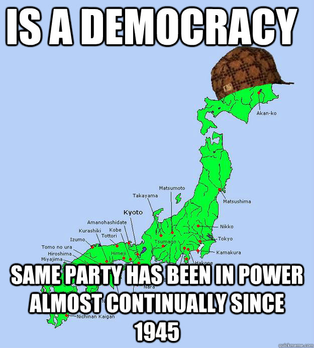  Is a democracy Same party has been in power almost continually since 1945  