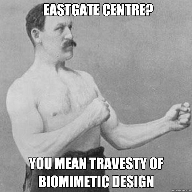 Eastgate Centre? You mean travesty of biomimetic design  overly manly man