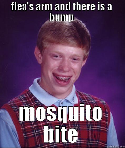 FLEX'S ARM AND THERE IS A BUMP MOSQUITO BITE Bad Luck Brian