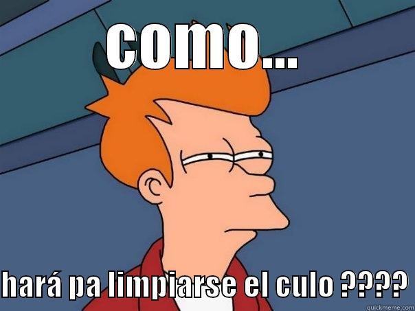 COMO...  HARÁ PA LIMPIARSE EL CULO ???? Futurama Fry