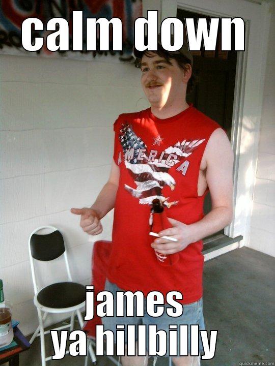 CALM DOWN JAMES YA HILLBILLY Redneck Randal