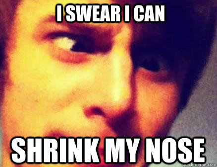 i swear i can shrink my nose - i swear i can shrink my nose  liam