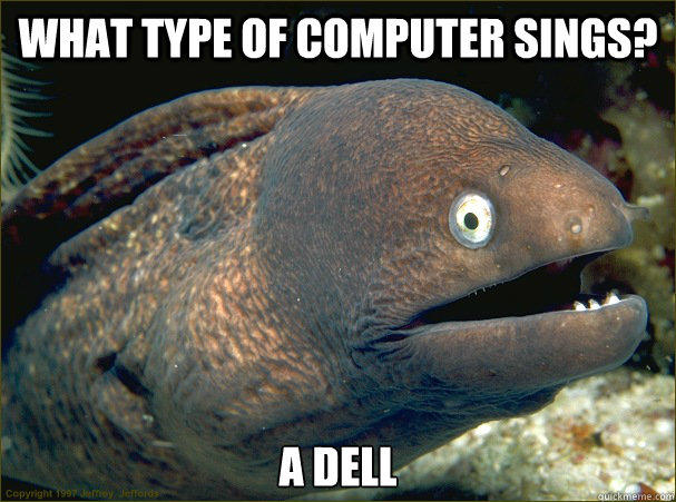 What type of computer sings? A dell - What type of computer sings? A dell  Bad Joke Eel