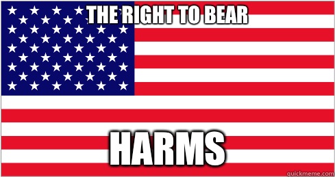 The right to bear Harms  American Flag