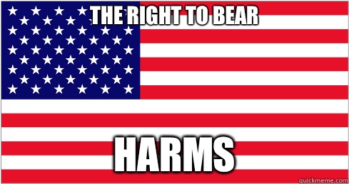 The right to bear Harms  American Flag