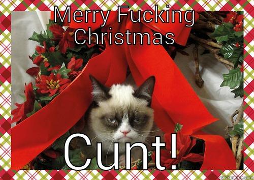 MERRY FUCKING CHRISTMAS CUNT! merry christmas