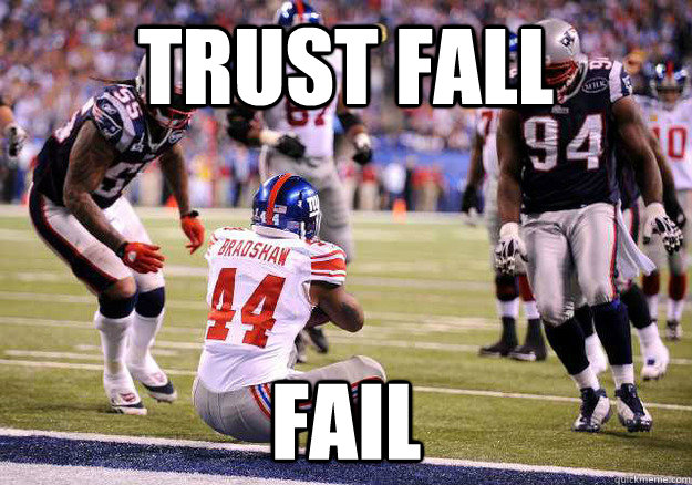 trust fall fail - trust fall fail  trust fall