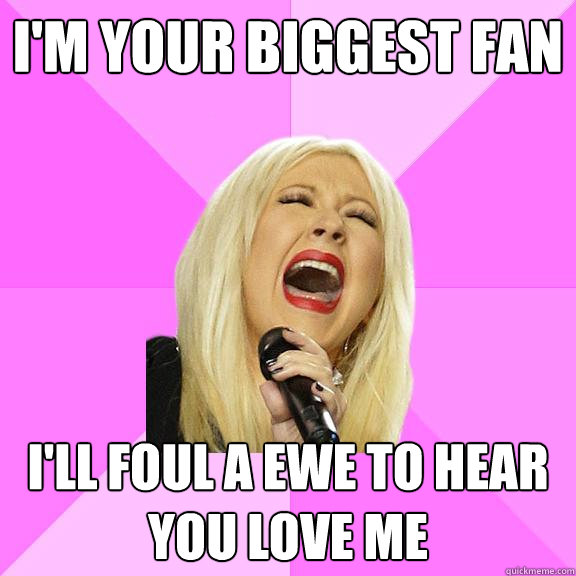 I'm your biggest fan I'll foul a ewe to hear you love me  Wrong Lyrics Christina