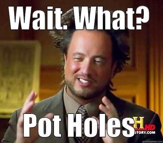 WAIT. WHAT? POT HOLES Ancient Aliens