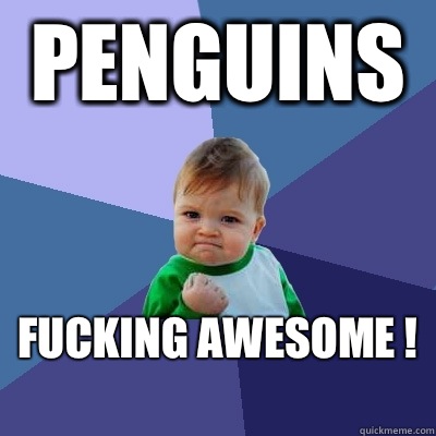 Penguins  Fucking awesome !   Success Kid