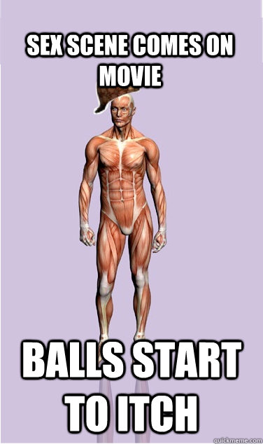 Sex scene comes on movie Balls start to itch - Sex scene comes on movie Balls start to itch  Misc