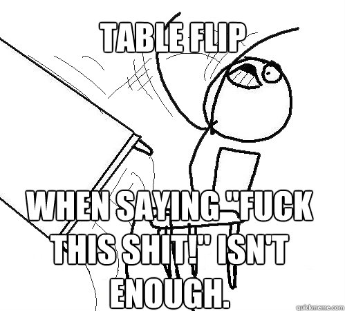 Table Flip When saying 