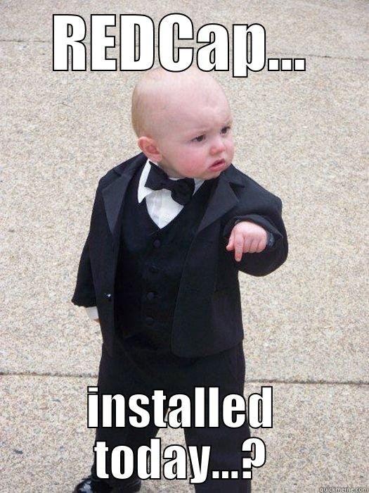 REDCAP... INSTALLED TODAY...? Baby Godfather