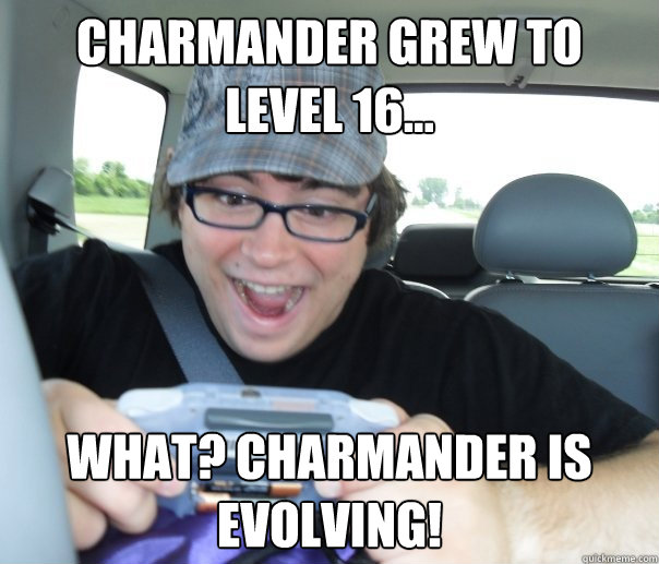 Charmander grew to level 16... What? Charmander is evolving!  