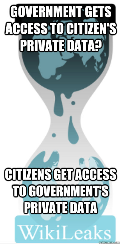 Government gets access to citizen's private data? Citizens get access to government's private data - Government gets access to citizen's private data? Citizens get access to government's private data  Misc