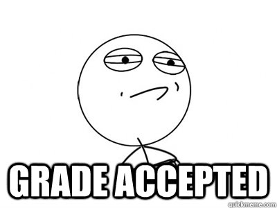  Grade accepted  Challenge Accepted