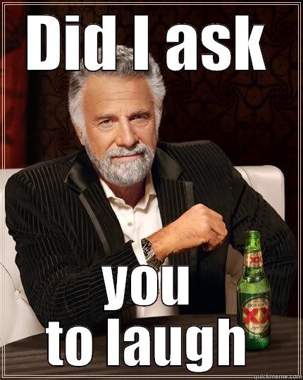 DID I ASK YOU TO LAUGH The Most Interesting Man In The World