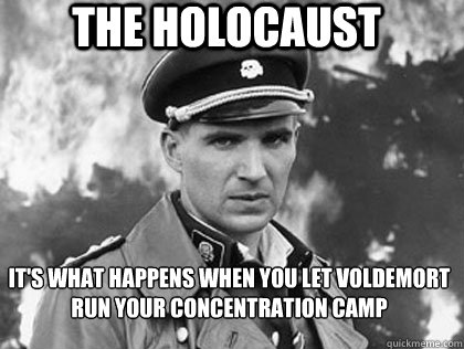 The Holocaust It's what happens when you let Voldemort run your concentration camp  Lolocaust