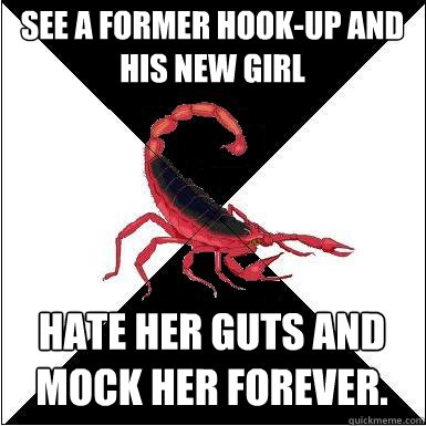 SEE A FORMER HOOK-UP AND HIS NEW GIRL HATE HER GUTS AND MOCK HER FOREVER.   
