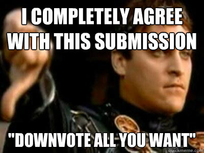 I completely agree with this submission 