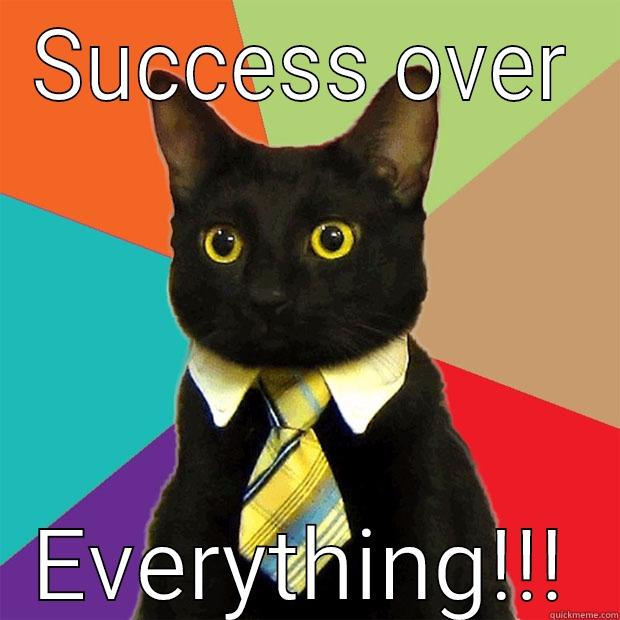 Realist cat - SUCCESS OVER EVERYTHING!!! Business Cat