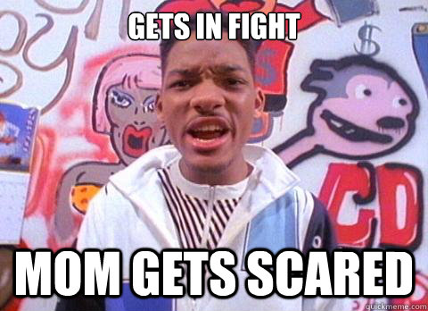 gets in fight mom gets scared  fresh prince