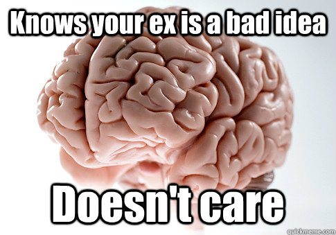 Knows your ex is a bad idea Doesn't care   Scumbag Brain