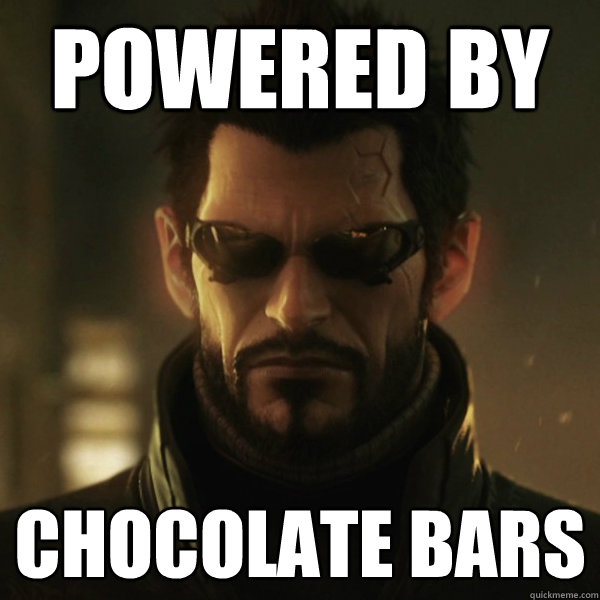 POWERED BY CHOCOLATE BARS - POWERED BY CHOCOLATE BARS  Adam Jensen