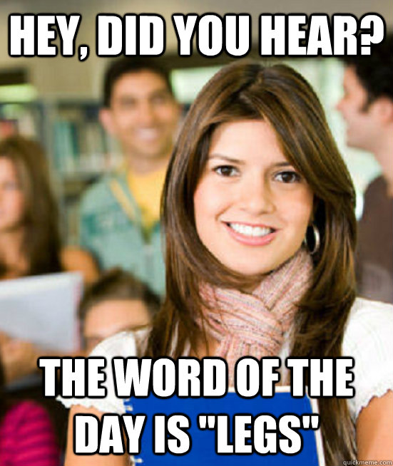 Hey, did you hear? The word of the day is 