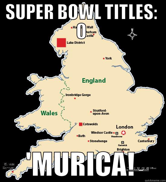 SUPER BOWL TITLES: 0 'MURICA! Misc