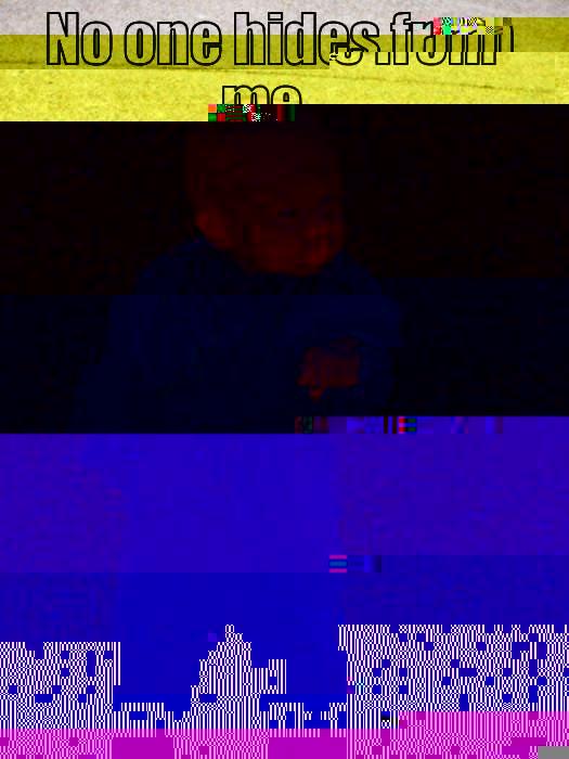 NO ONE HIDES FROM ME FIND THIS 