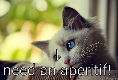  I NEED AN APERITIF! First World Problems Cat