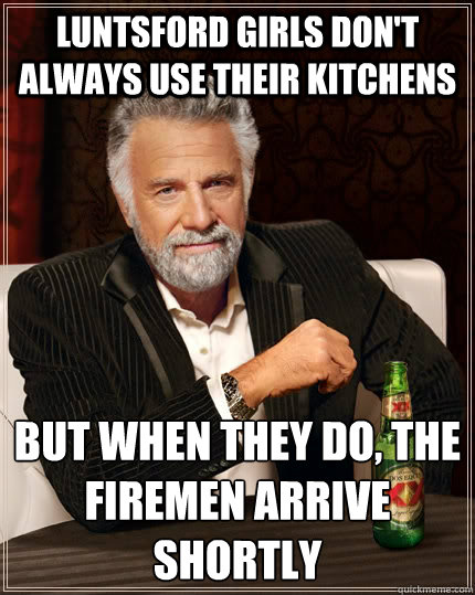 luntsford girls don't always use their kitchens but when they do, the firemen arrive shortly  The Most Interesting Man In The World