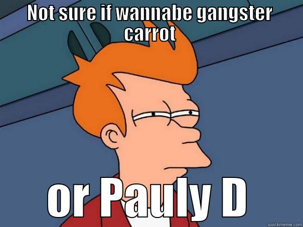 NOT SURE IF WANNABE GANGSTER CARROT OR PAULY D Futurama Fry