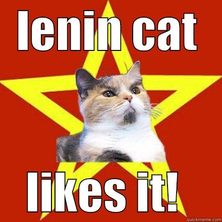 LENIN CAT LIKES IT!  Lenin Cat