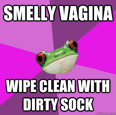 Smelly vagina wipe clean with dirty sock - Smelly vagina wipe clean with dirty sock  Foul Bachelorette Frog